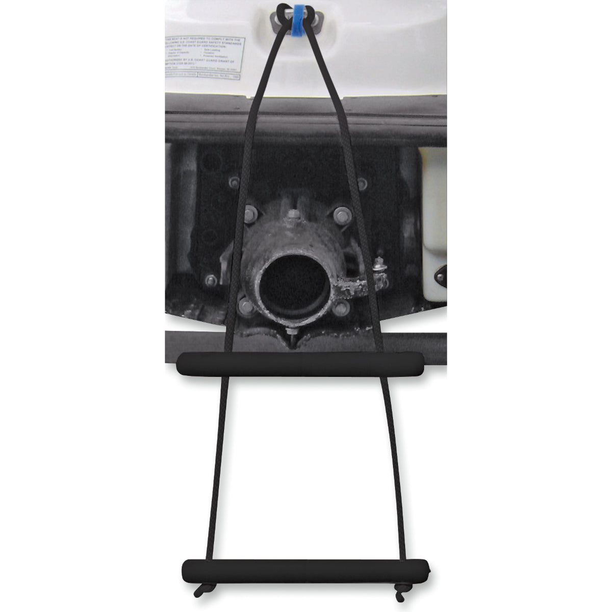 HARDLINE 4850-0019 EZ-1 EZ Riser Jet Step™ Rope Ladder - EZ Riser Jet Step - Black