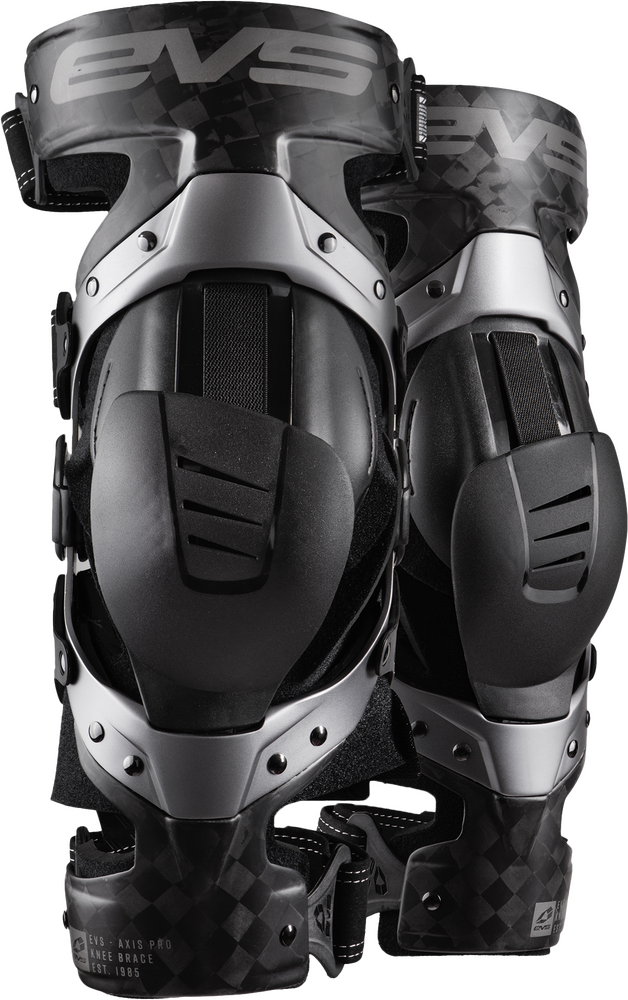 Evs Axis PRO Knee Brace Pair Black Grey SM - AXISP-GRY-SP