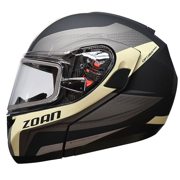 ZOAN OPTIMUS SV MODULAR HELMET ELECTRIC LENS TARMAC BEIGE 2XL 438-898