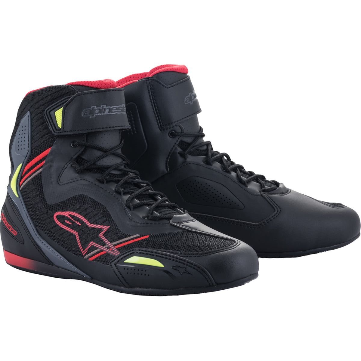 Alpinestars Faster-3 Rideknit Shoes Black Red Yellow US 12 EU 45.5 - 251031913612
