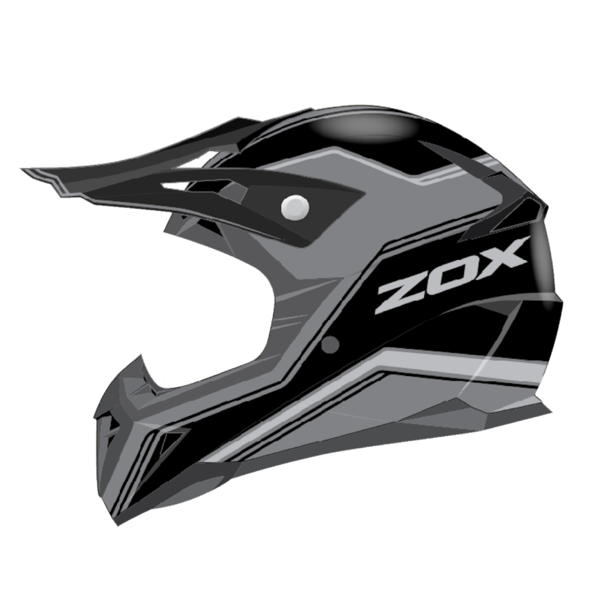 ZOX PULSE VIGOR BLACK/GREY XS YM-915