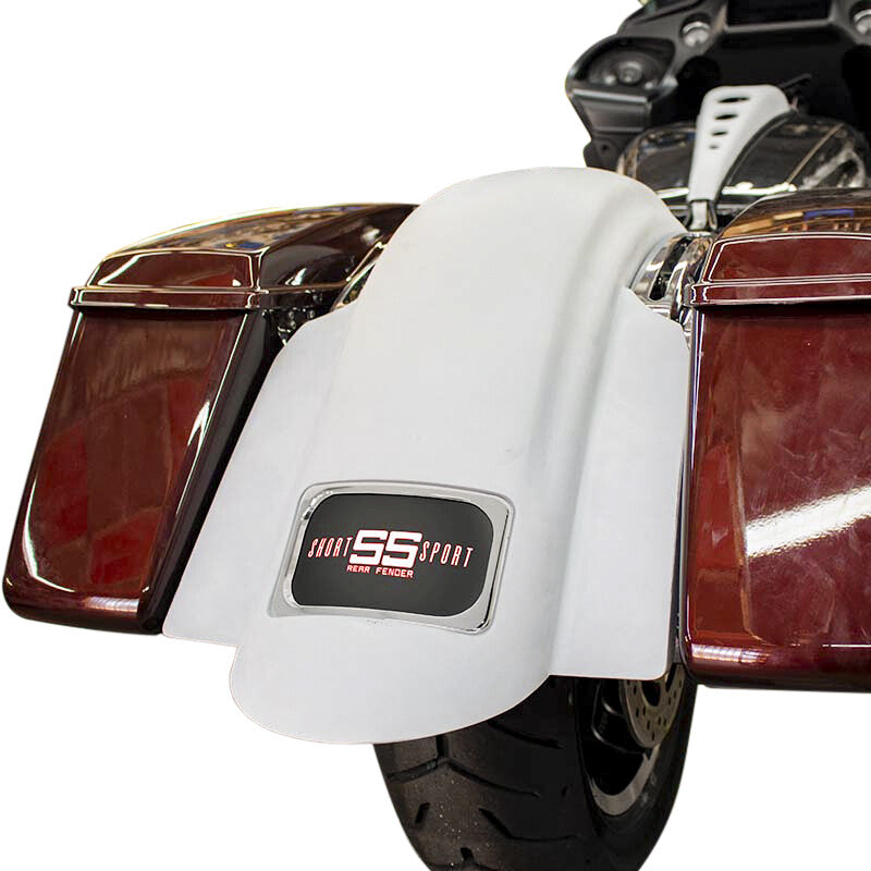 Paul Yaffe Bagger Nation Swoop Short Sport Rear Fender With Chrome Plate Frame - RF-SS-C
