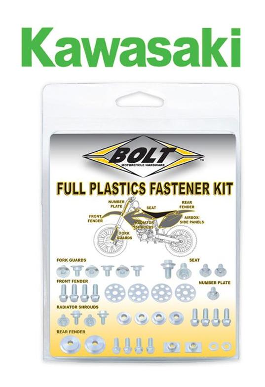 Bolt Hardware Full Plastics Fastener Kit Kawasaki KX85 / KX100 / KX112 2014-2025