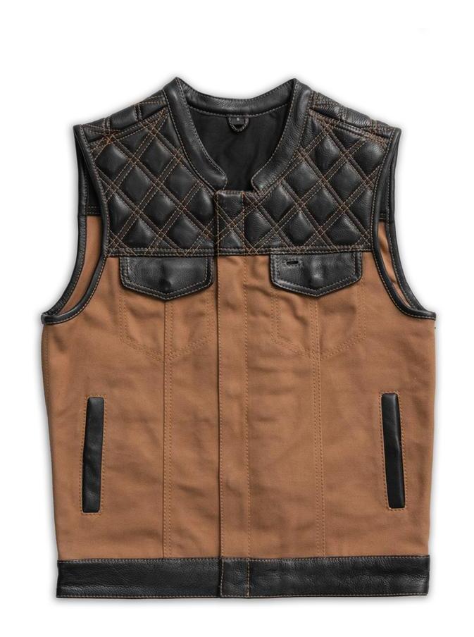 First Manufacturing Hunt Club Leather/Canvas Vest
