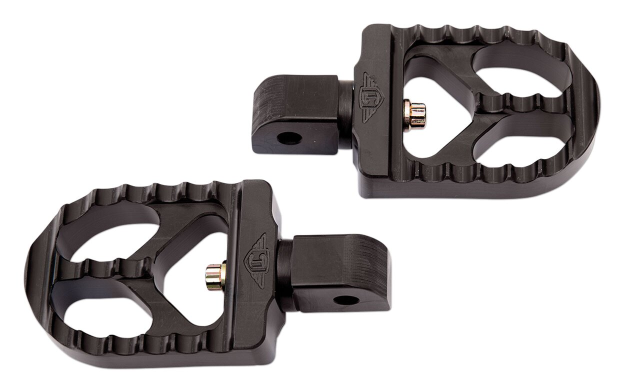 Joker Machine Short Adjustable Passenger Serrated Foot Pegs For Harley Softail 2018-2025