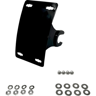 DK Custom Products #DK-M8LP-AX-CRV - License Plate Bracket - Axle-Mount - Black