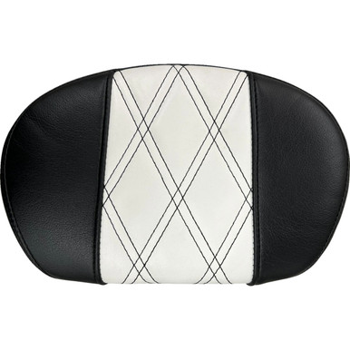 LE Pera #L-SBP02GT/HR1 - Sissy Bar Pad - Medium - GT1/HR1 Inlay - Black/White