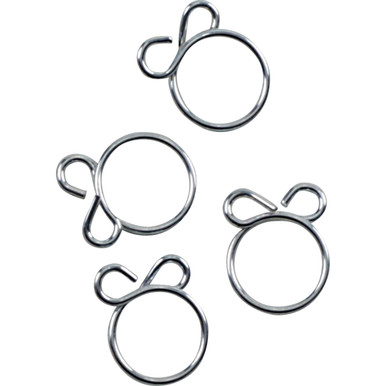ALL Balls #FS00061 - Refill Clamp Kit - Fuel Line/Wire - Flat Ear - Silver - 12.5 mm - 4 Pack