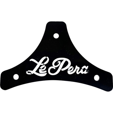 LE Pera #H-SB SCROLL - Sissy Bar Plate - Dead End - Scroll - Black - Softail/Touring '08-'22