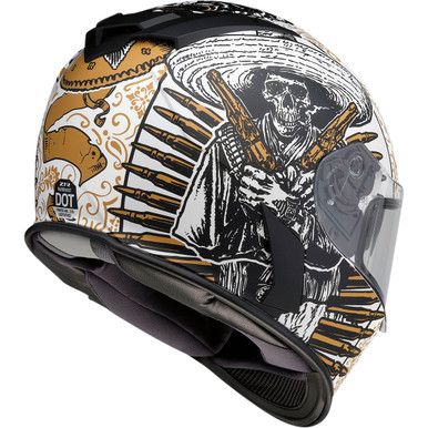 Z1R - Warrant Helmet - Sombrero - White/Gold - XS