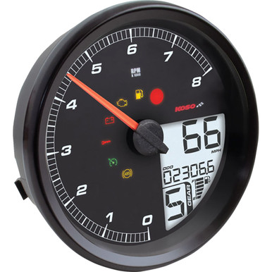 Koso North America #BA072010 - HD-05 Multifunction Meter - Black