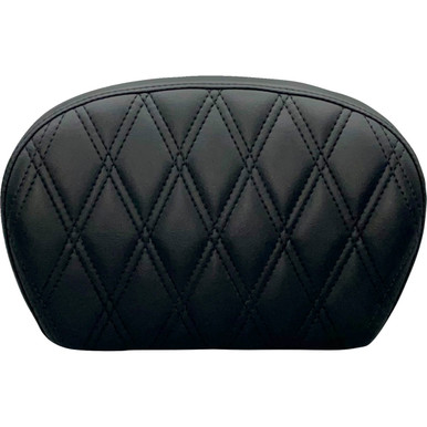 LE Pera #L-SBP01DD-DULL - Sissy Bar Pad - Large - Vinyl - Double Diamond - Dull Black