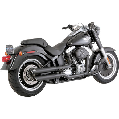 Vance & Hines #46343 - 3" Twin Slash Slip-On Mufflers - Black