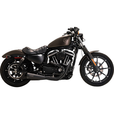 Vance & Hines #47627 - Upsweep 2-into-1 Exhaust System - Stainless Steel - Black
