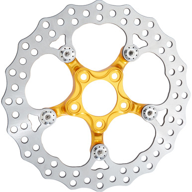 Arlen Ness #300-067 - Spider Rotor - 11.8" - Gold - Rear