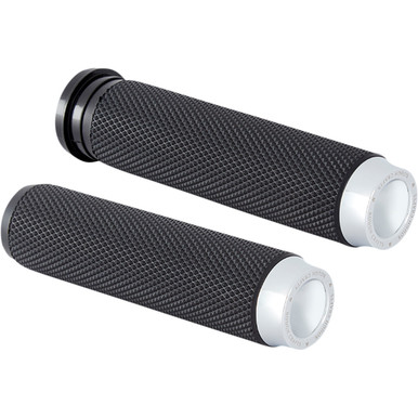 Rough Crafts #RC-500-003 - Grips - Knurled - TBW - Chrome