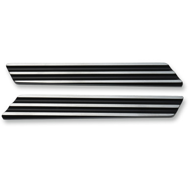 Joker Machine #04-501-2 - Saddlebag Latch Inserts - Black/Silver