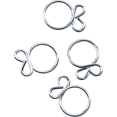 ALL Balls #FS00042 - Refill Clamp Kit - Fuel Line/Wire - Flat Ear - Silver - 11.5 mm - 4 Pack