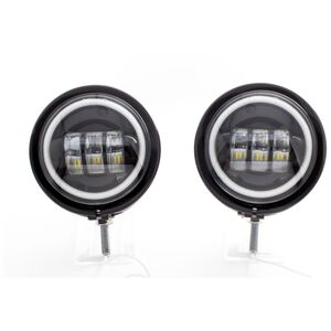 Letric Lighting Co. 4.5" Full Halo Fog/Passing Lights With Bucket For Harley 1997-2026